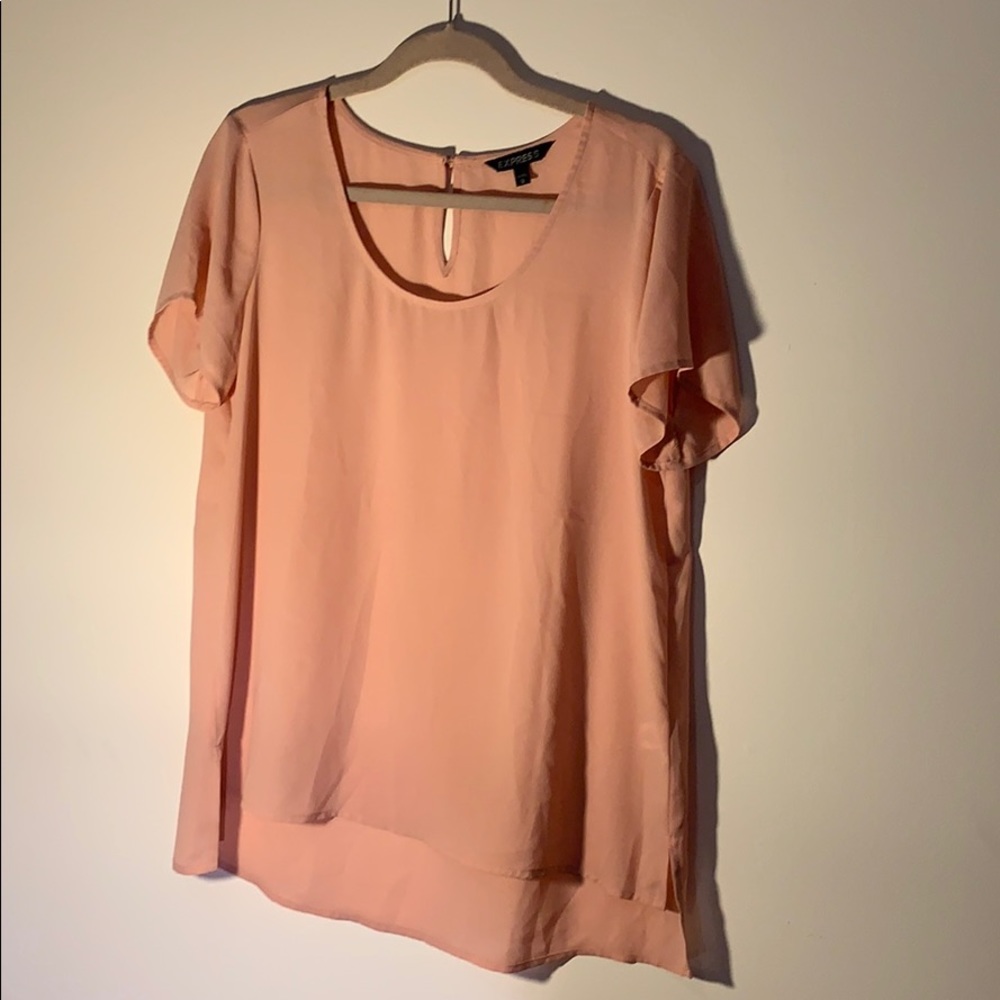 High Low Peach Blouse from Express